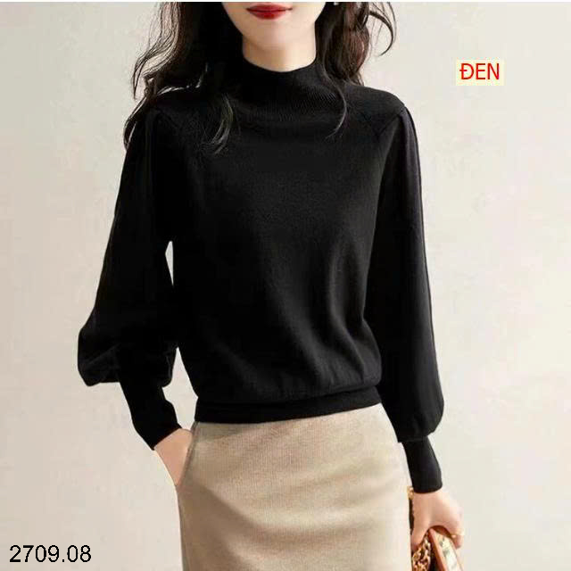 26HA2709.08 - ÁO LEN DỆT KIM TAY PHỒNG