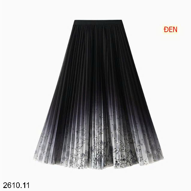 26HA2610.11 - CHÂN VÁY XẾP LY GẠC HOA ANGEL