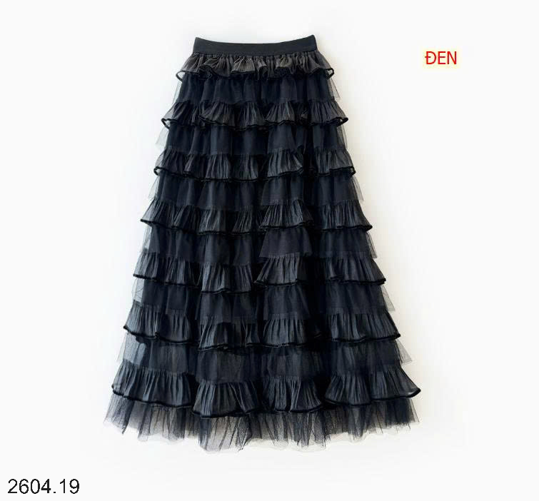 26HA2604.19 - CHÂN VÁY XẾP TẦNG BỒNG BỀNH NHÀ ANNA
