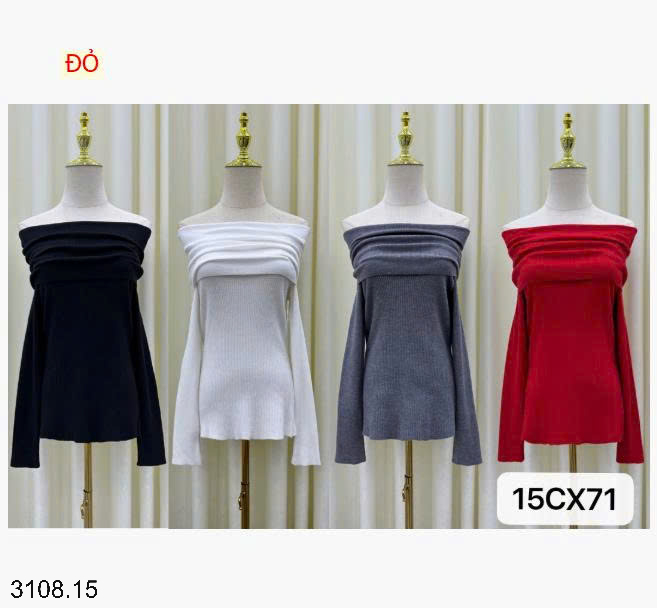 26HA3108.15 - ÁO LEN TRỄ VAI THỜI TRANG