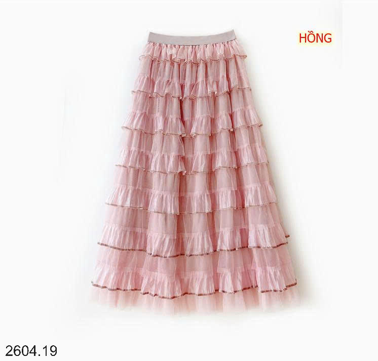 26HA2604.19 - CHÂN VÁY XẾP TẦNG BỒNG BỀNH NHÀ ANNA