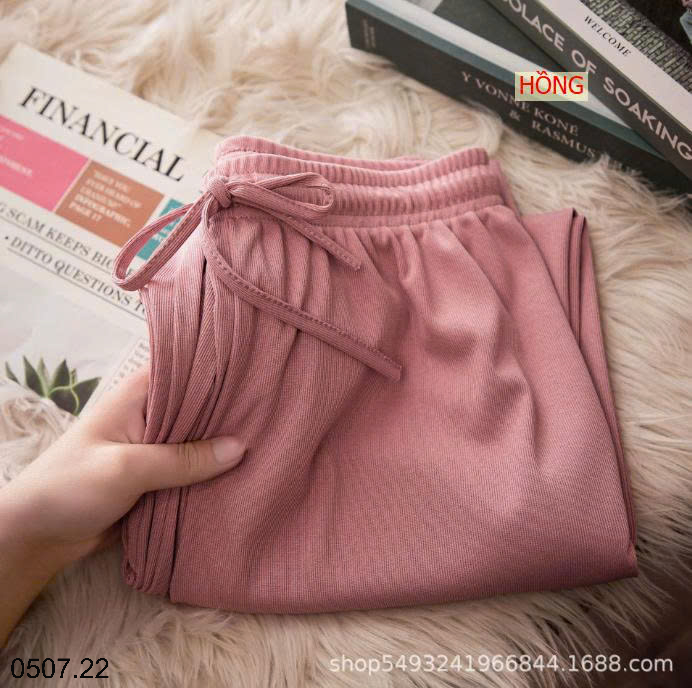 26HA0507.22 - SET 2 QUẦN THUN TĂM ỐNG RỘNG NỮ