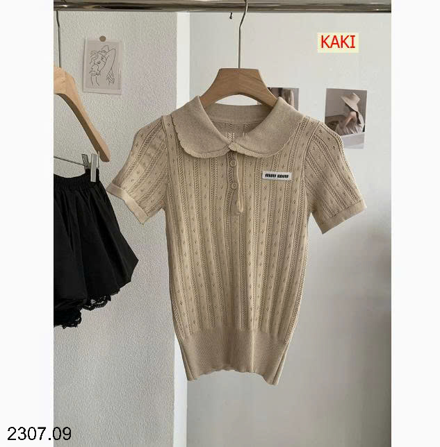 26HA2307.09 - ÁO DỆT KIM NGẮN TAY THOÁNG KHÍ NHÀ KEKEZOON