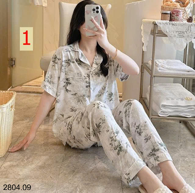 26HA2804.09 - PIZAMA QUẦN DÀI ÁO CỘC CHO NỮ