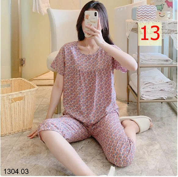 26HA1304.03 - BỘ LANH LỤA LỬNG MẶC NHÀ NỮ
