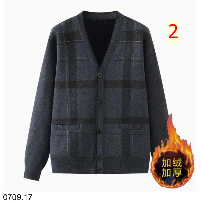 26HA0709.17 - CARDIGAN LÓT LÔNG CỔ V TÚI HÔNG TẶNG BỐ