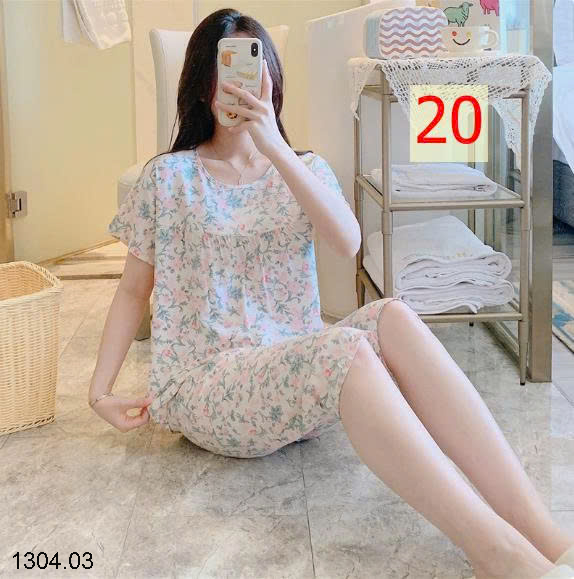 26HA1304.03 - BỘ LANH LỤA LỬNG MẶC NHÀ NỮ