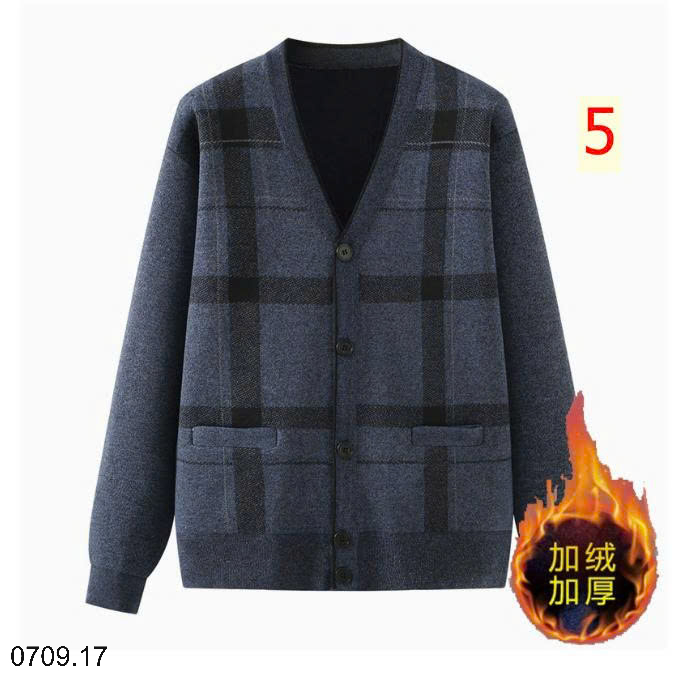26HA0709.17 - CARDIGAN LÓT LÔNG CỔ V TÚI HÔNG TẶNG BỐ