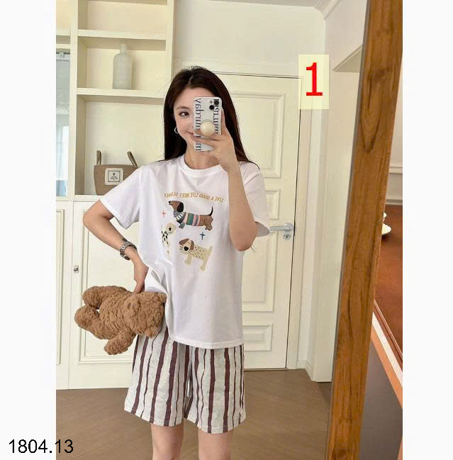 26HA1804.13 - BỘ COTTON HOẠT HÌNH MẶC NHÀ CHO NỮ