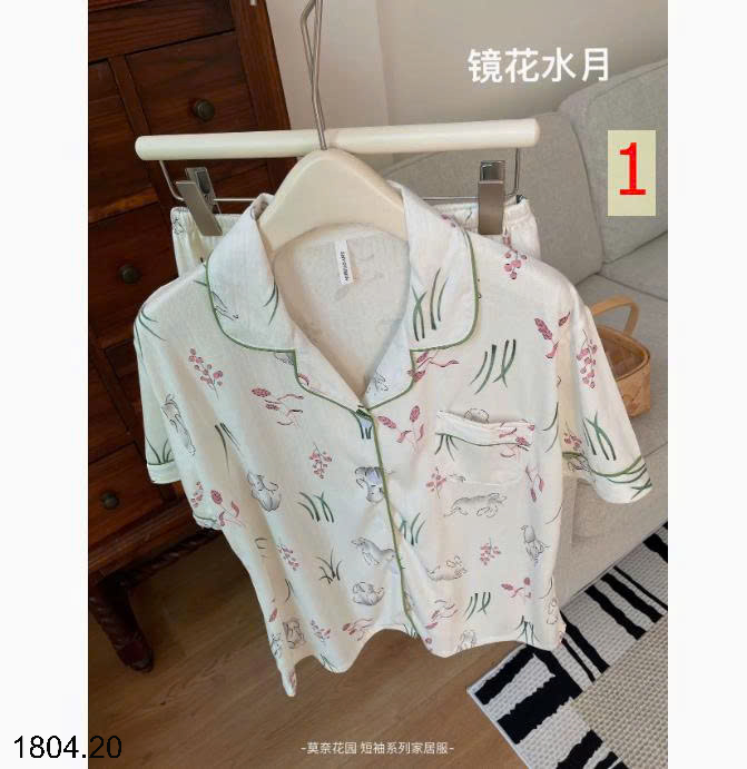 26HA1804.20 - BỘ PIJAMA CỘC MẶC NHÀ NỮ