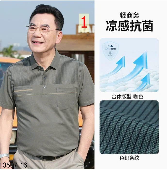 26HA0507.16 - ÁO POLO TRUNG NIÊN CHO BỐ