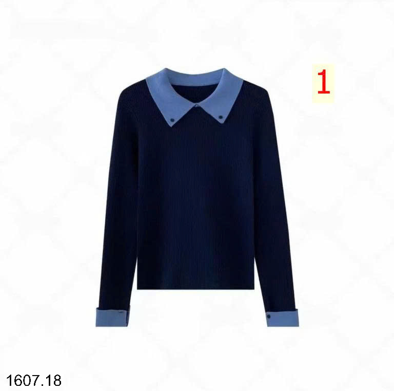 26HA1607.18 - ÁO LEN NỮ CỔ POLO CÚC