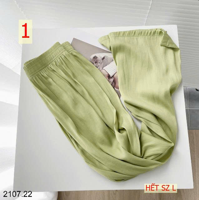 26HA2107.22 - QUẦN ỐNG RỘNG TƠ LỤA MỀN MÁT