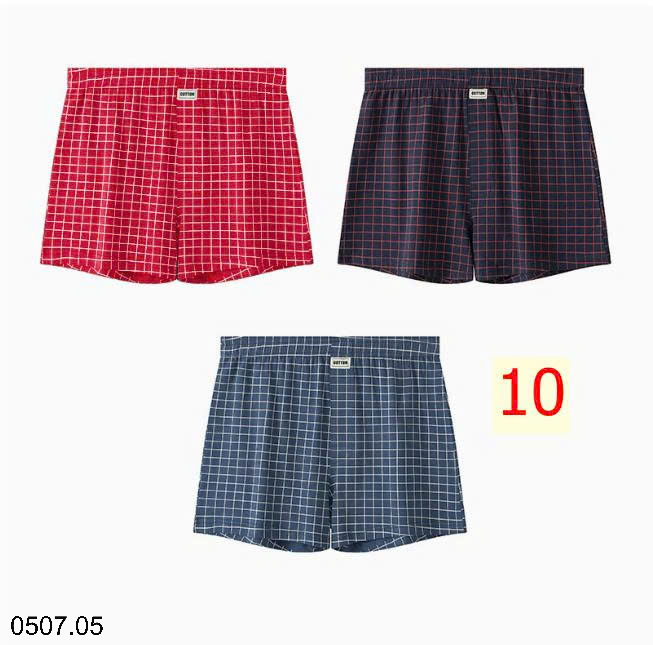 26HA0507.05 - SET 3 QUẦN KẺ SÀ LỎN NAM