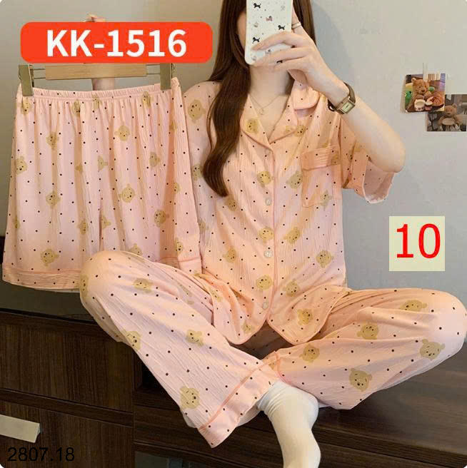 26HA2807.18 - SET BỘ MẶC NHÀ 3 CHI TIẾT CHO NỮ