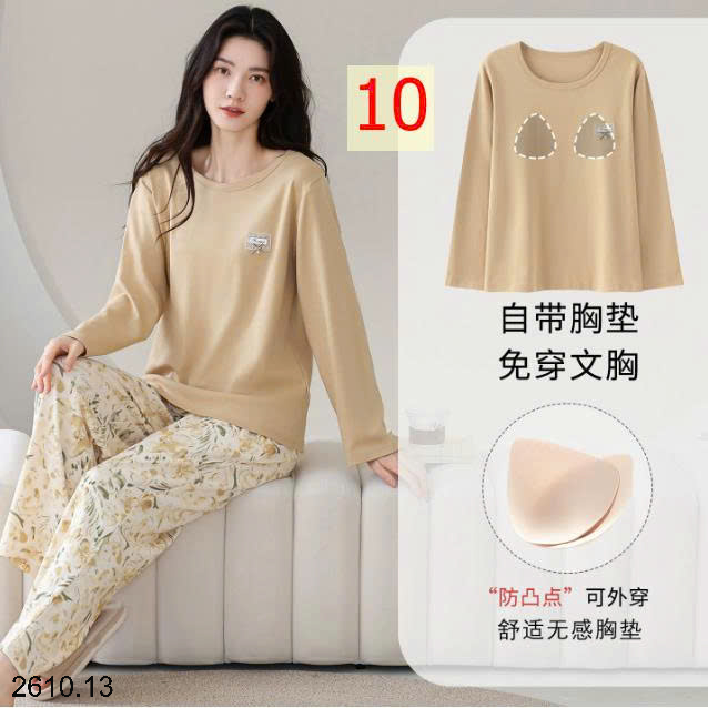 26HA2610.13 - BỘ MẶC NHÀ NỮ KÈM BRA