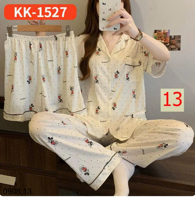 26HA0908.13 - SET BỘ MẶC NHÀ 3 CHI TIẾT CHO NỮ
