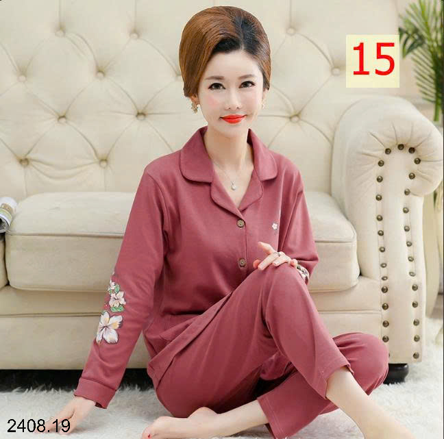 26HA2408.19 - BỘ PIZAMA TRUNG NIÊN CHO MẸ