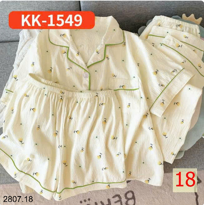 26HA2807.18 - SET BỘ MẶC NHÀ 3 CHI TIẾT CHO NỮ