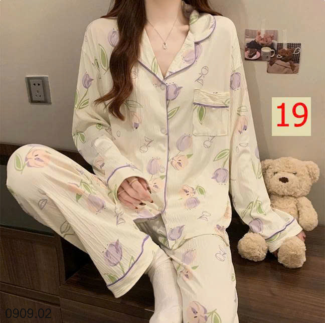 26HA0909.02 - PIZAMA DÀI TAY NỮ MẶC NHÀ
