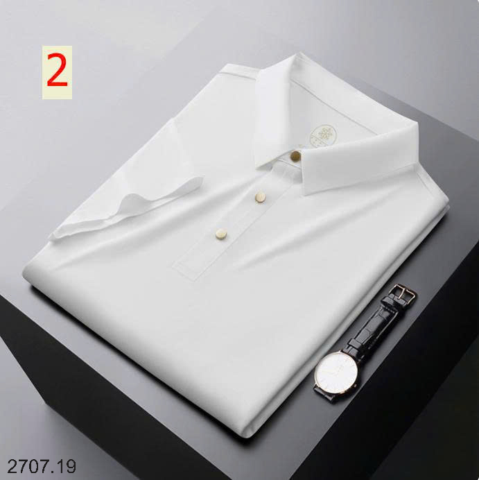 26HA2707.19 - POLO LỤA BĂNG NAM LIỀN MẠCH CAO CẤP