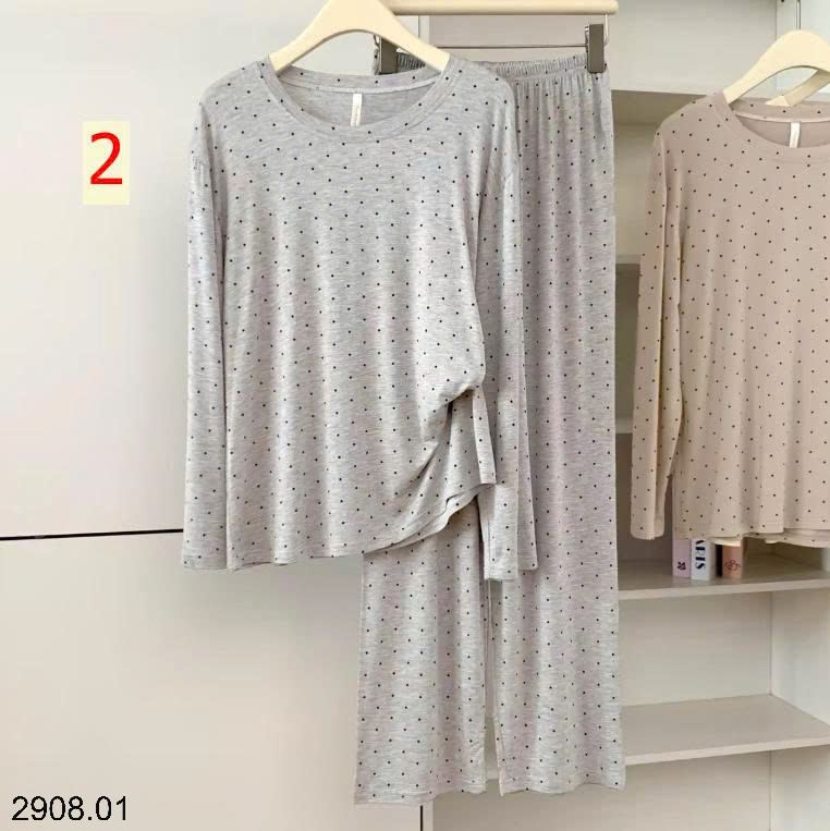 26HA2908.01 - BỘ THU ĐÔNG CHẤM BI MẶC NHÀ NỮ