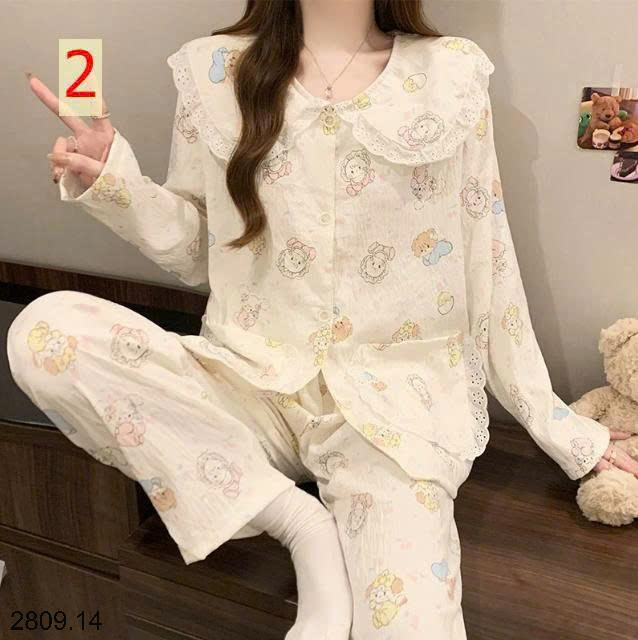 26HA2809.14 - BỘ DÀI MẶC NHÀ VIỀN BÈO TIỂU THƯ