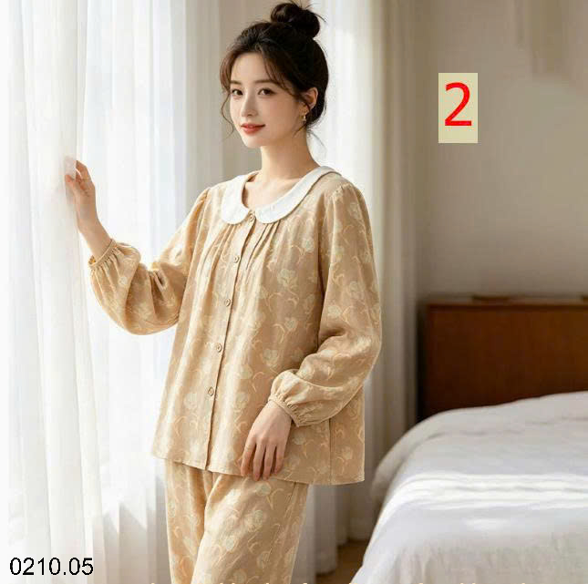 26HA0210.05 - ĐỒ MẶC NHÀ BẰNG VẢI COTTON MỎNG NGUYÊN CHẤT