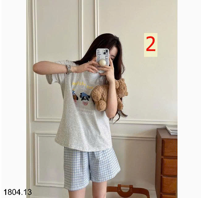 26HA1804.13 - BỘ COTTON HOẠT HÌNH MẶC NHÀ CHO NỮ