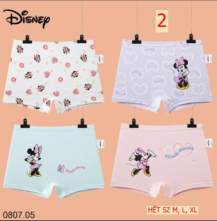 26HA0807.05 - SET 4 QUẦN CHÍP ĐÙI DISNEY CHO BÉ