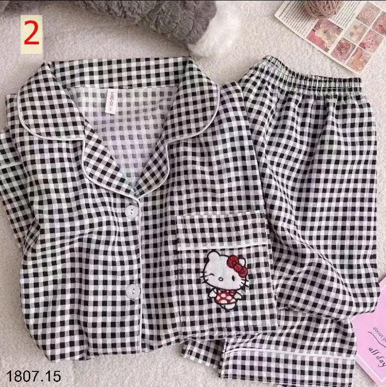 26HA1807.15 - SET BỘ PIZAMA DÀI TAY BÔNG MÂY NỮ