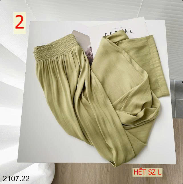 26HA2107.22 - QUẦN ỐNG RỘNG TƠ LỤA MỀN MÁT