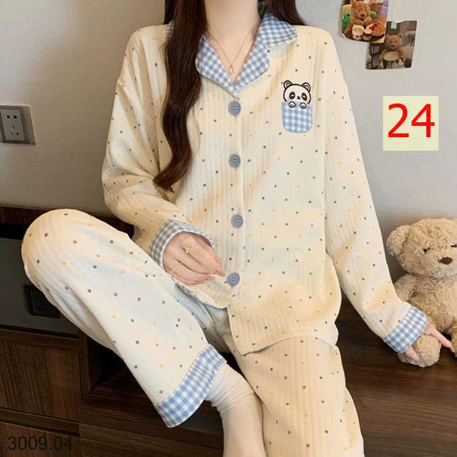 26HA3009.04 - BỘ PIZAMA NHIỀU LỚP ẤM ÁP CHO NỮ