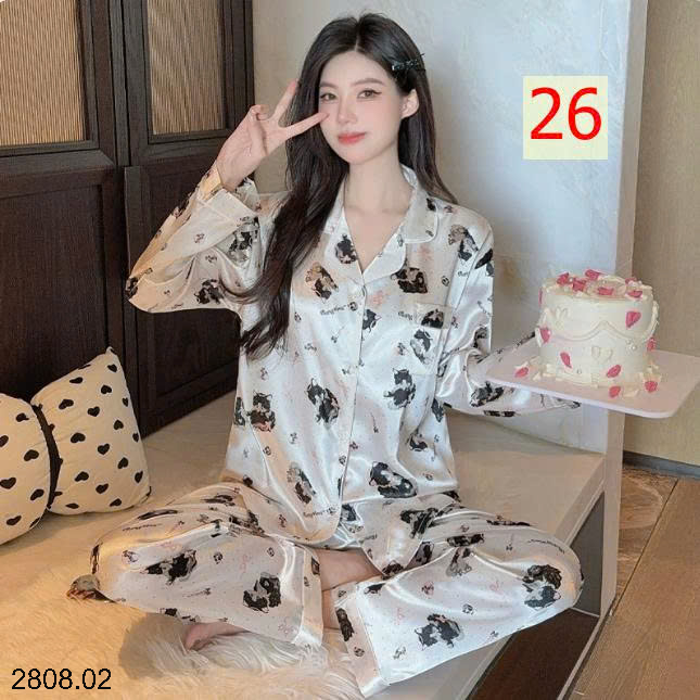 26HA2808.02 - BỘ PIZAMA LỤA CHO NỮ