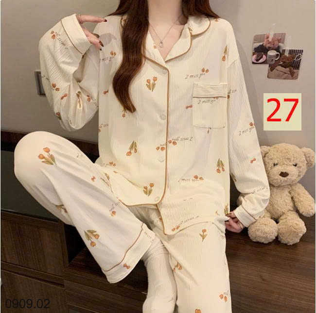 26HA0909.02 - PIZAMA DÀI TAY NỮ MẶC NHÀ