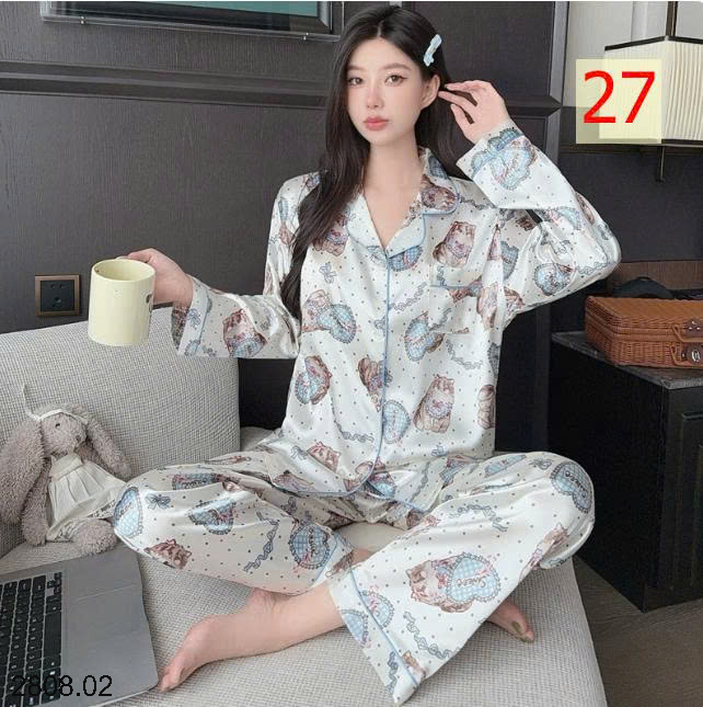 26HA2808.02 - BỘ PIZAMA LỤA CHO NỮ