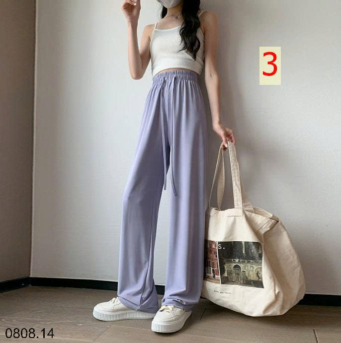 26HA0808.14 - SET 2 QUẦN ỐNG RỘNG LỤA BĂNG