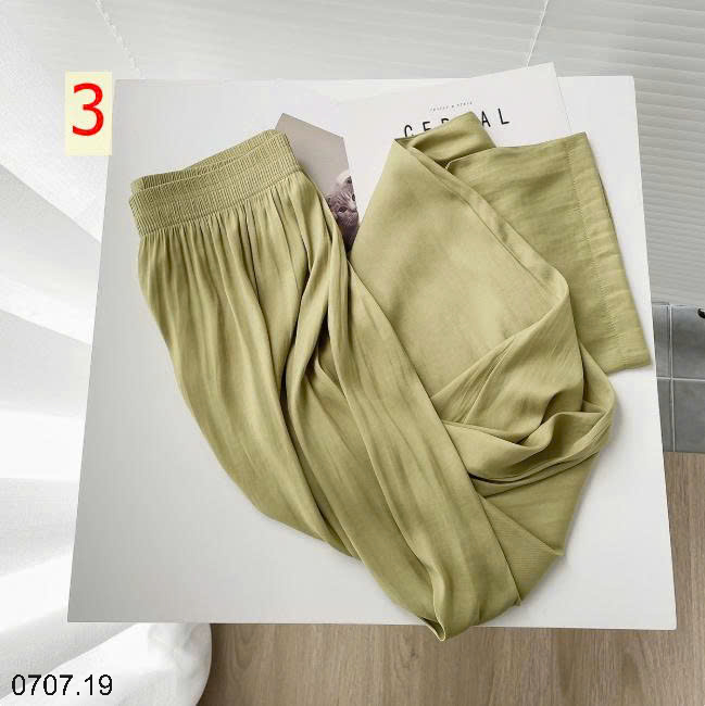 26HA0707.19 - QUẦN ỐNG RỘNG TƠ LỤA MỀN MÁT