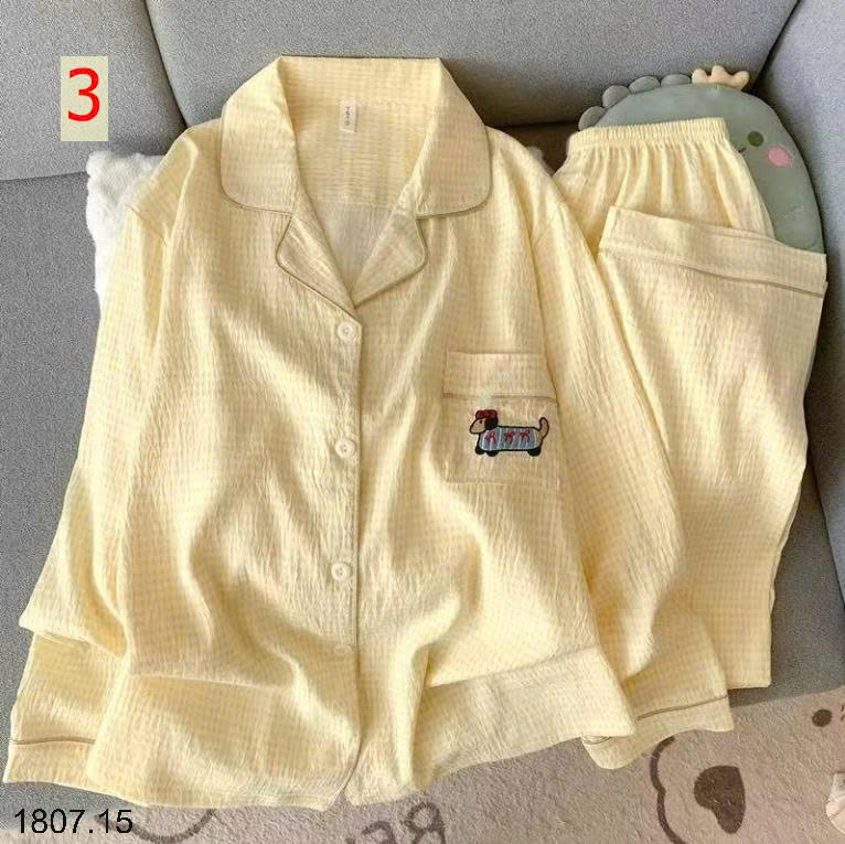 26HA1807.15 - SET BỘ PIZAMA DÀI TAY BÔNG MÂY NỮ