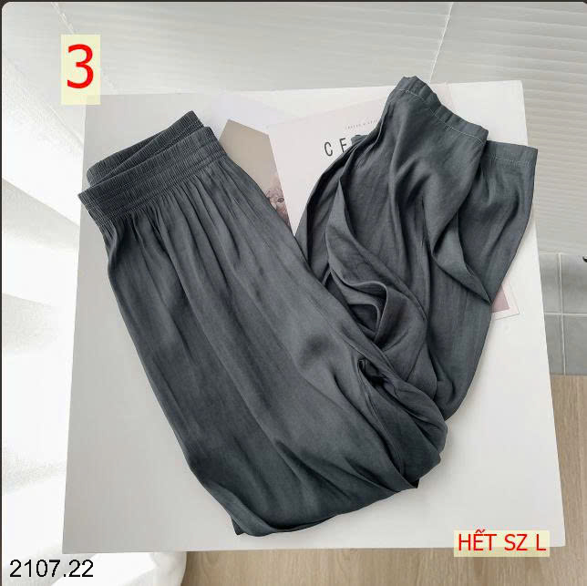 26HA2107.22 - QUẦN ỐNG RỘNG TƠ LỤA MỀN MÁT