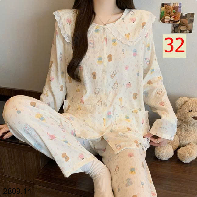 26HA2809.14 - BỘ DÀI MẶC NHÀ VIỀN BÈO TIỂU THƯ