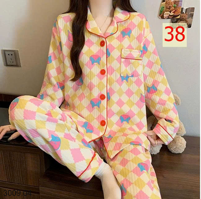 26HA3009.04 - BỘ PIZAMA NHIỀU LỚP ẤM ÁP CHO NỮ