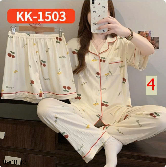 26HA0908.13 - SET BỘ MẶC NHÀ 3 CHI TIẾT CHO NỮ