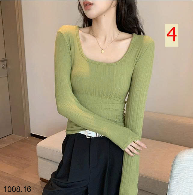 26HA1008.16 - ÁO THUN GÂN CỔ U CHO NỮ