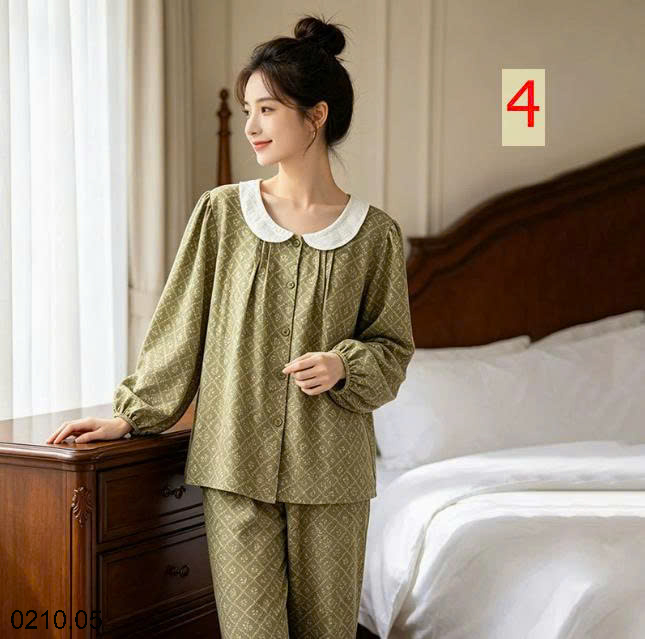 26HA0210.05 - ĐỒ MẶC NHÀ BẰNG VẢI COTTON MỎNG NGUYÊN CHẤT