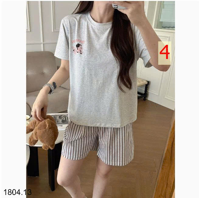 26HA1804.13 - BỘ COTTON HOẠT HÌNH MẶC NHÀ CHO NỮ