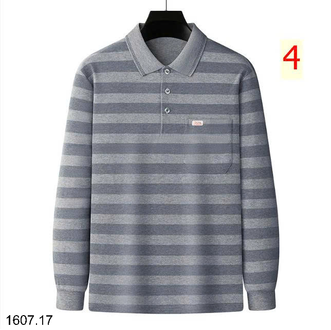 26HA1607.17 - POLO KẺ DÀI TAY CHO NAM