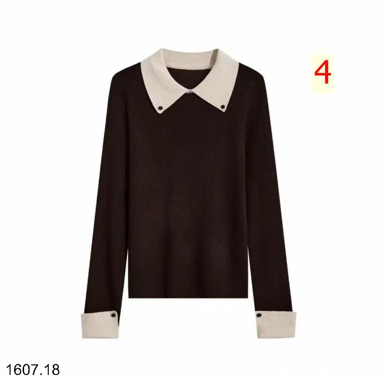 26HA1607.18 - ÁO LEN NỮ CỔ POLO CÚC