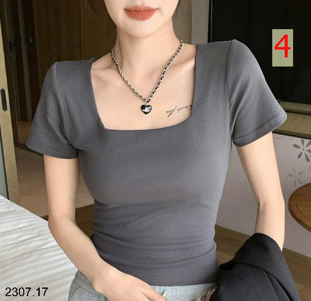 26HA2307.17 - ÁO CỔ U NỮ QUẢNG CHÂU