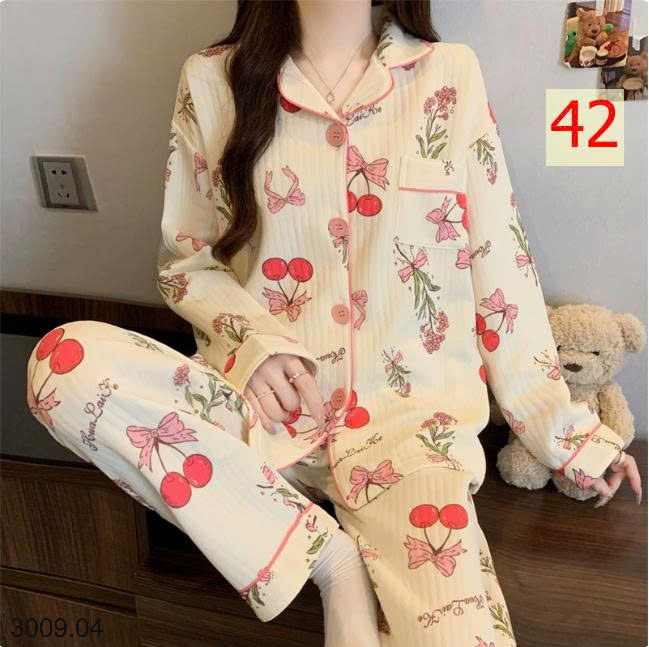 26HA3009.04 - BỘ PIZAMA NHIỀU LỚP ẤM ÁP CHO NỮ